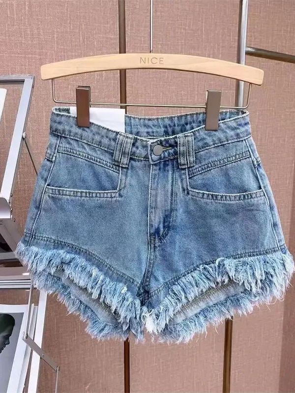 Outlet Korean Style Casual Hon - Shorts Denim Frayed ulasan dan harga