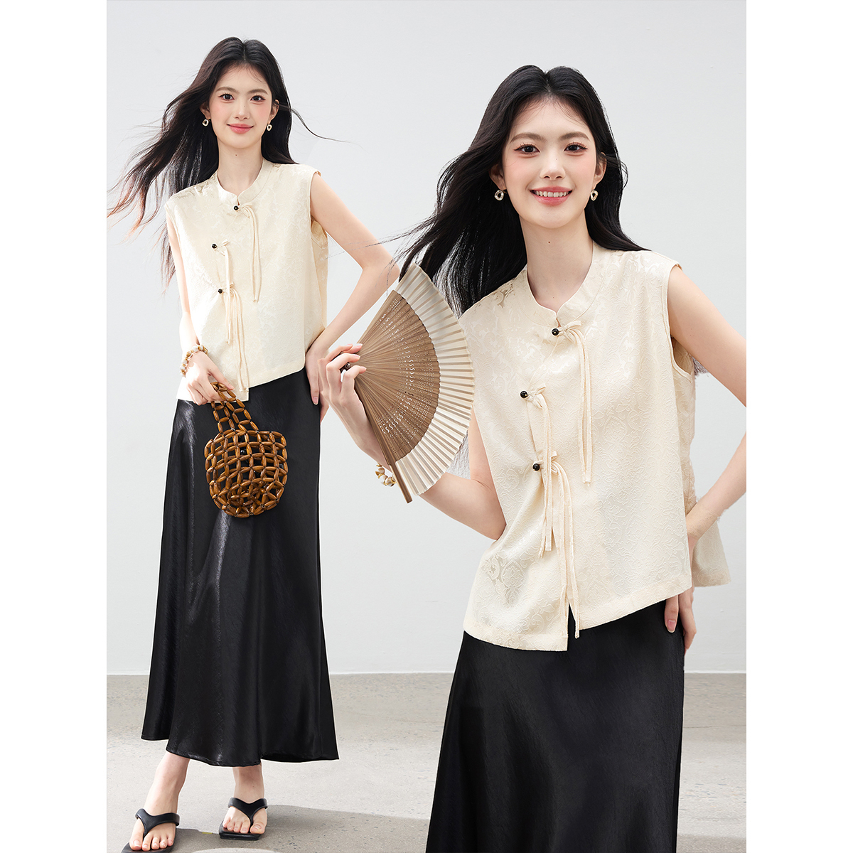 VIMLY's Women's Summer Suit 20 - Midi Skirt Floral ulasan dan harga