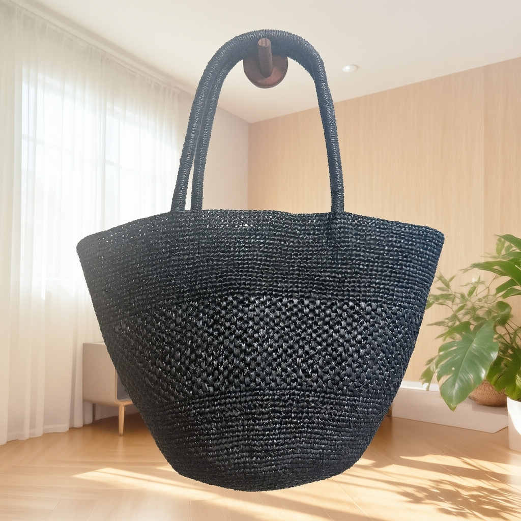 Large Capacity Raffia Straw Ba - Crochet Bag Raffia ulasan dan harga