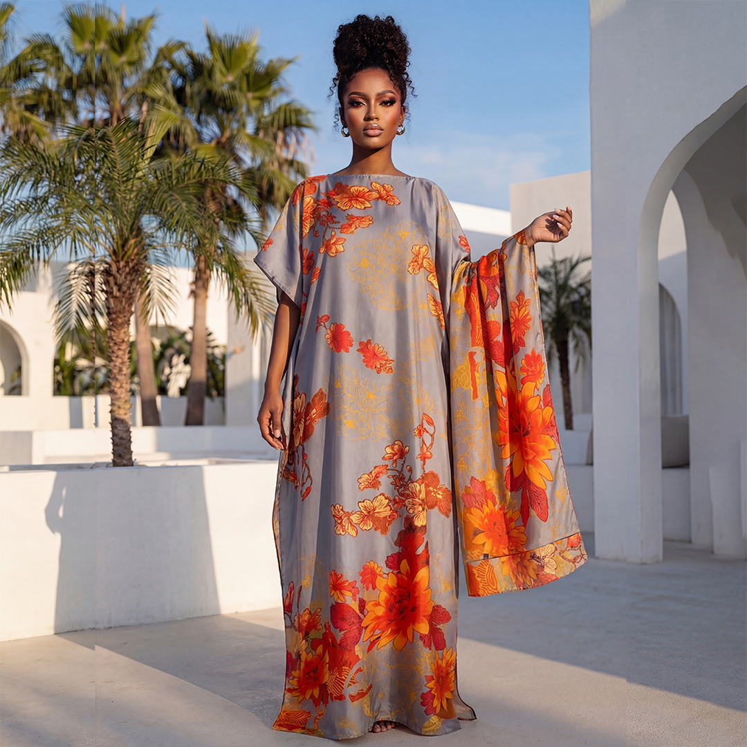 Summer Fashion African Shawl F - Romper Floral Print ulasan dan harga