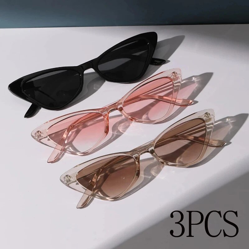 3 Pairs Per Set Small Cat Eye  - Sunglasses Cat Eye ulasan dan harga