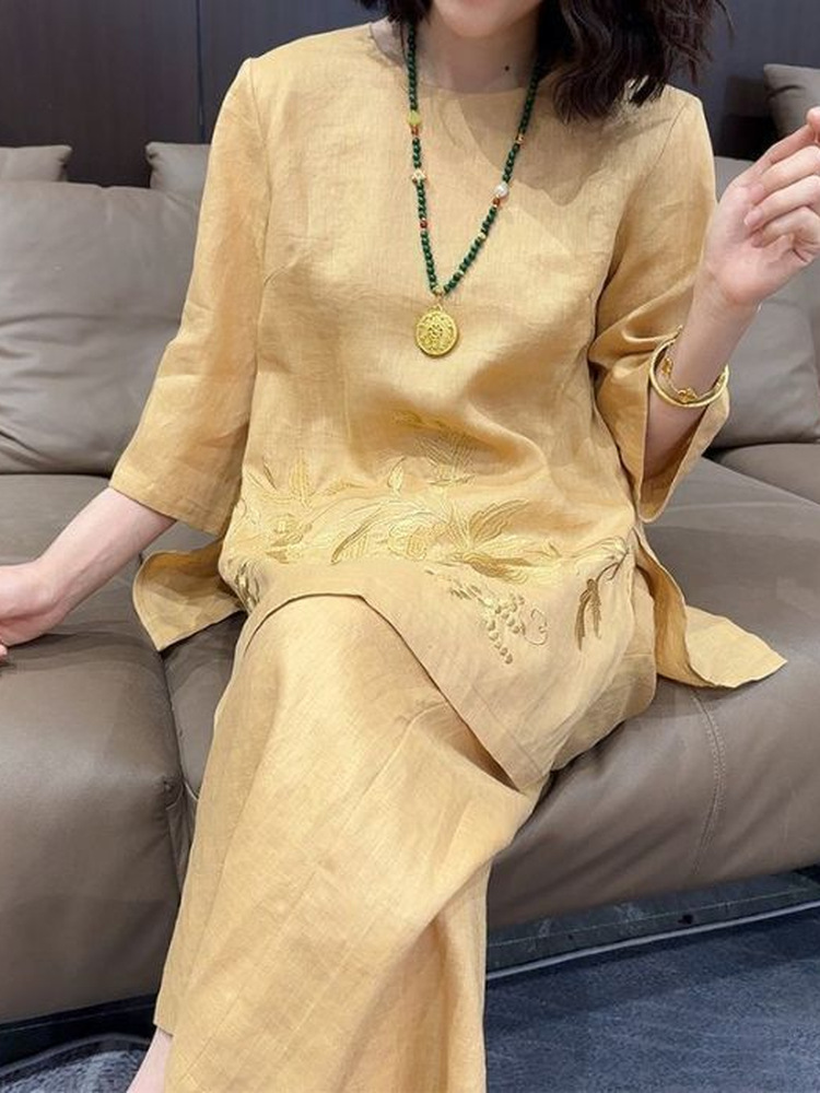High-End Lightweight Cotton Li - Linen Pant Wide ulasan dan harga
