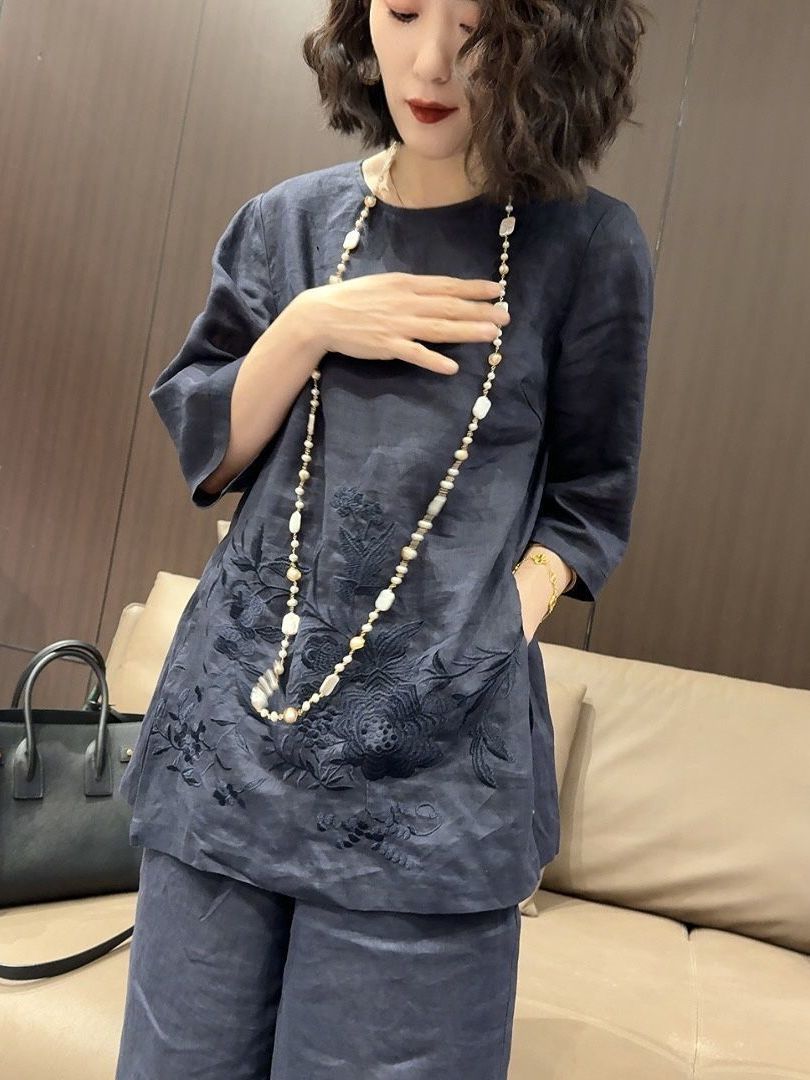 High-End Lightweight Cotton Li - Linen Pant Wide ulasan dan harga