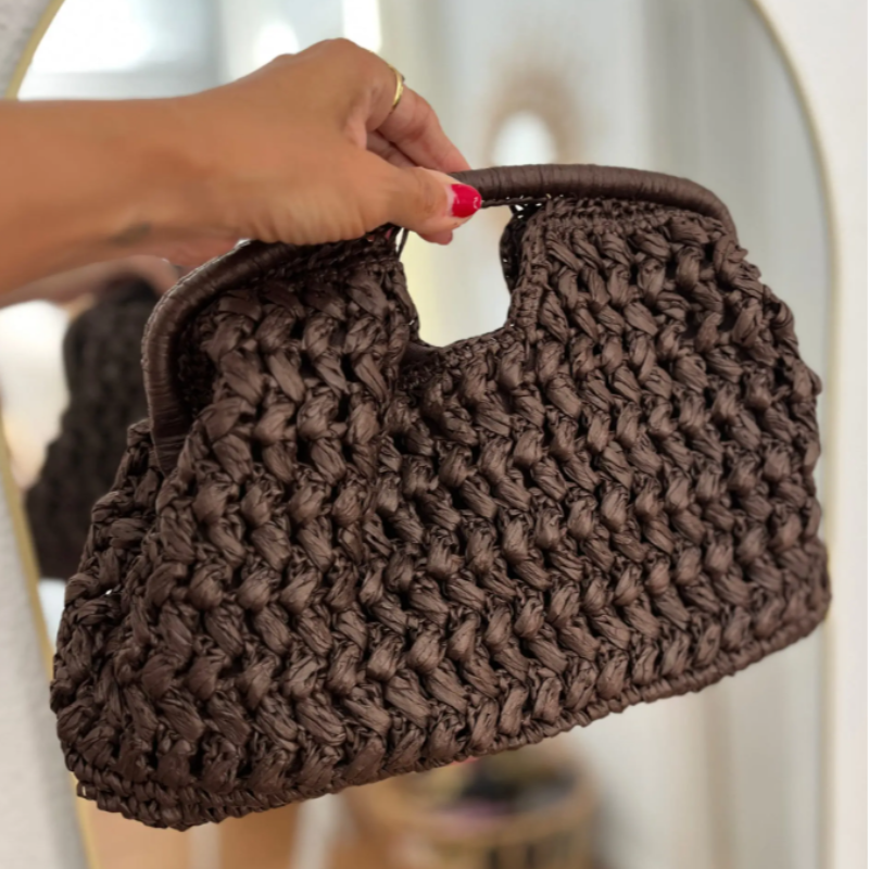 Popular Russian Woven Clutch H - Crochet Bag Raffia ulasan dan harga