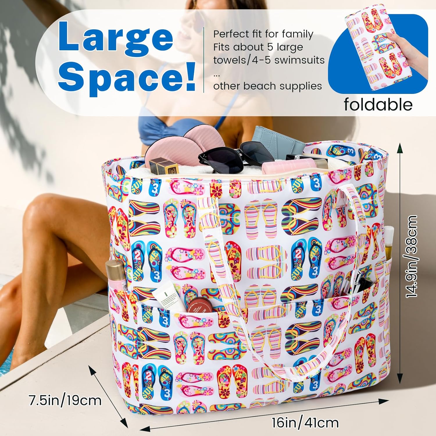 Beach Bag for Women, Hobo Pool - Tote Bag Beach ulasan dan harga