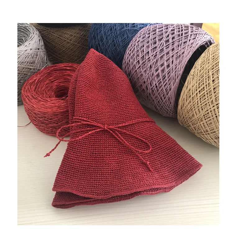 250g Thin Raffia Yarn Paper Gr - Crochet Bag Raffia ulasan dan harga