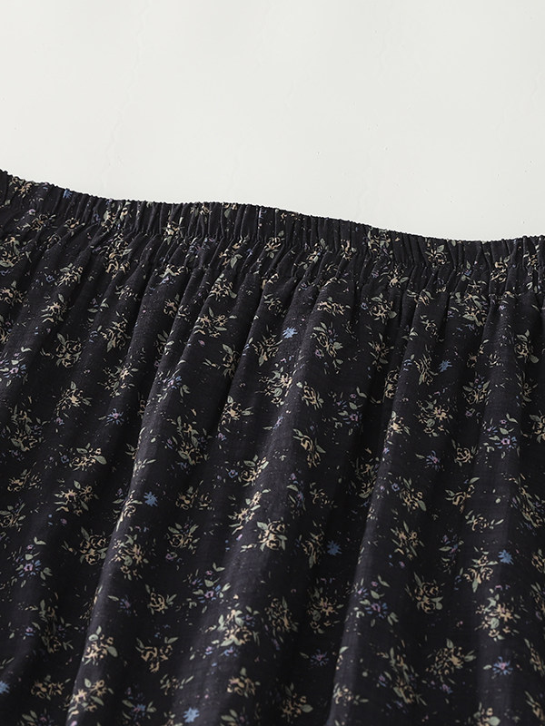 High Waist Floral Print Midi S - Midi Skirt Floral ulasan dan harga