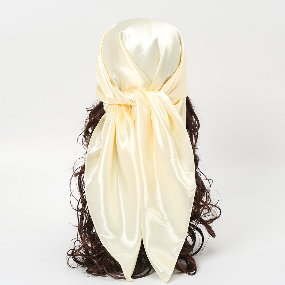 90cm Solid Colors Neckerchief  - Headband Summer Knit ulasan dan harga