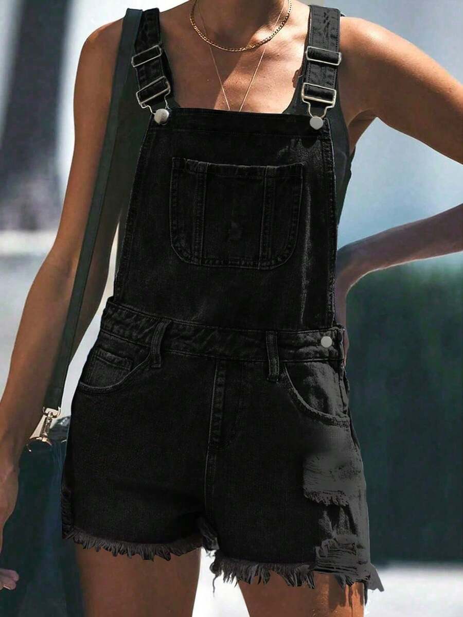 Womens White Distressed Denim  - Shorts Denim Frayed ulasan dan harga